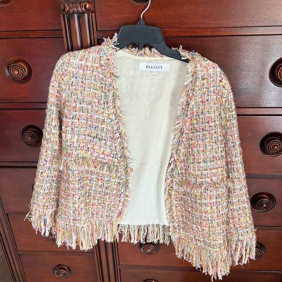 Elliatt Women's Colorful Tweed Blazer - Picture 1 of 2